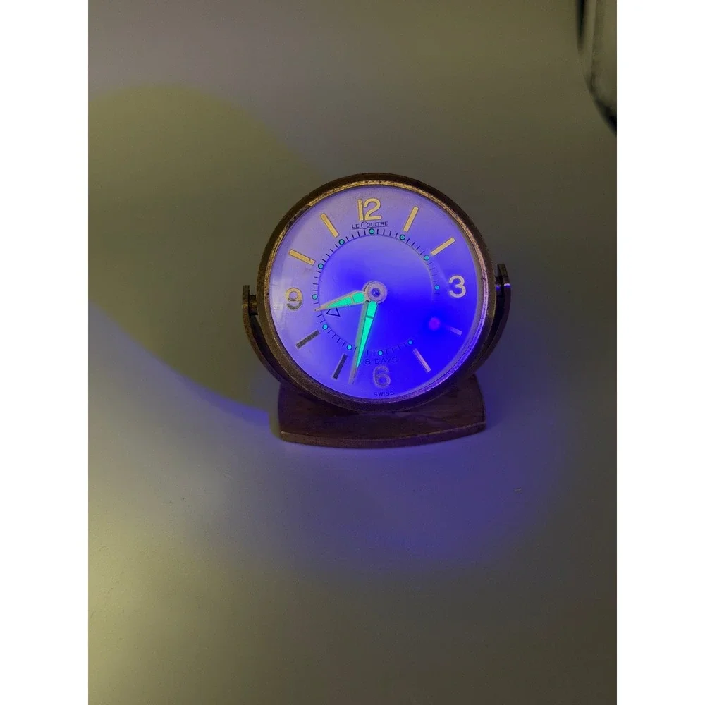 Jaeger-LeCoultre 8 Day Travel Alarm Clock Memovox Vintage Swiss Not Working#1130